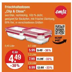 V Markt Emsa frischhaltedosen clip & close Angebot