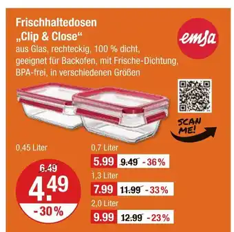 V Markt Emsa frischhaltedosen clip & close Angebot