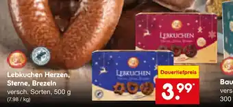 Netto Marken-Discount Lebkuchen herzen, sterne, brezeln Angebot