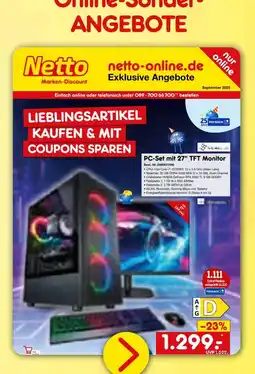Netto Marken-Discount Pc-set mit 27 tft monitor Angebot