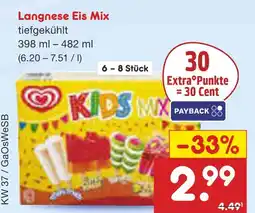 Netto Marken-Discount Langnese eis mix Angebot
