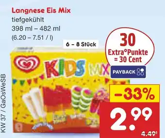 Netto Marken-Discount Langnese eis mix Angebot