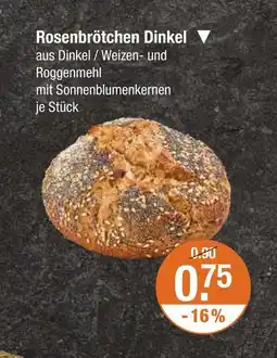 V Markt Rosenbrötchen dinkel Angebot