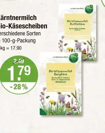 V Markt Kärntnermilch bio wiesemilch butterkäse Angebot