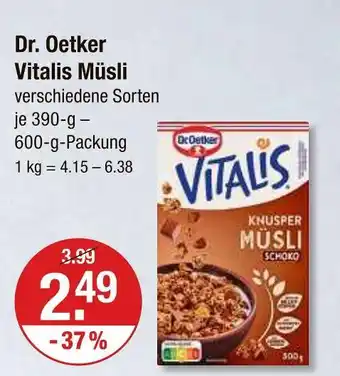 V Markt Dr. oetker vitalis müsli Angebot