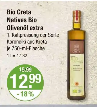 V Markt Bio creta natives bio olivenöl extra Angebot