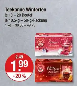 V Markt Teekanne wintertee schneezauber Angebot