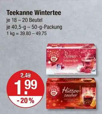V Markt Teekanne wintertee schneezauber Angebot