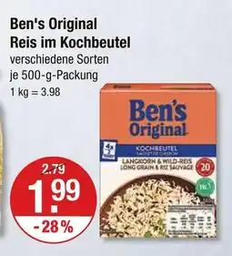 V Markt Ben's original reis im kochbeutel Angebot