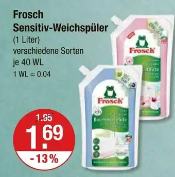 V Markt Frosch sensitiv-weichspüler Angebot