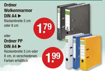 V Markt Ordner wolkenmarmor din a4 Angebot