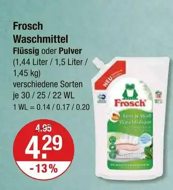 V Markt Frosch waschmittel flüssig Angebot