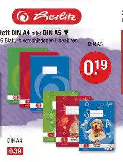 V Markt Herlitz heft din a4 Angebot
