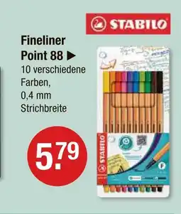 V Markt Stabilo fineliner point 88 Angebot