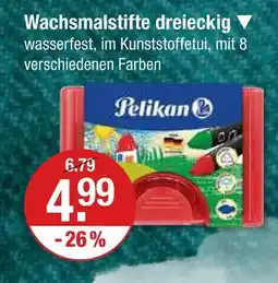 V Markt Pelikan wachsmalstifte dreieckig Angebot