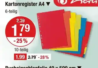 V Markt Kartonregister a4 Angebot
