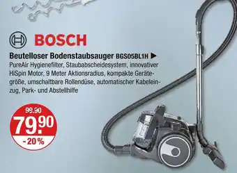 V Markt Bosch beutelloser bodenstaubsauger bgs05bl1h Angebot