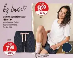 V Markt By louise damen schlafshirt Angebot