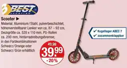 V Markt Best sporting scooter schwarz/orange Angebot