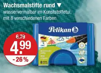V Markt Pelikan wachsmalstifte rund Angebot