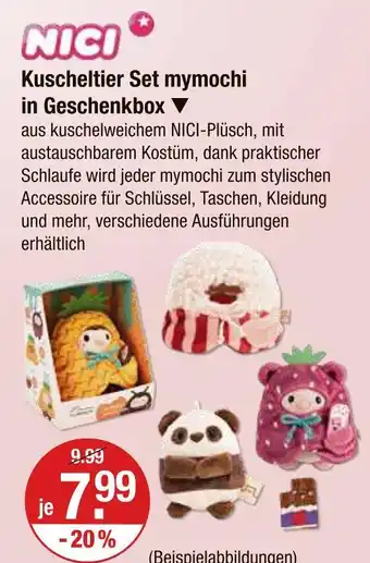 V Markt Nici kuscheltier set mymochi in geschenkbox Angebot