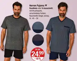 V Markt Herren pyjama rundhals Angebot