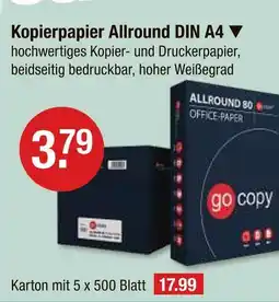 V Markt Go copy kopierpapier allround din a4 Angebot