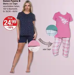 V Markt Damen pyjama shorty Angebot
