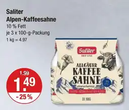 V Markt Saliter alpen-kaffeesahne Angebot