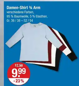 V Markt Damen-shirt ¾ arm Angebot