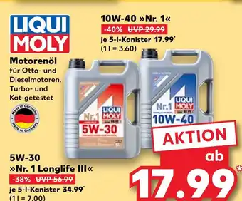 Kaufland Liqui moly 10w-40 nr. 1 Angebot