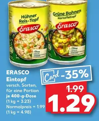 Kaufland Erasco hühner reis-topf Angebot