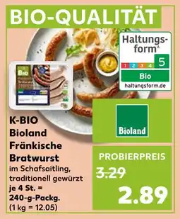 Kaufland Bioland fränkische bratwurst Angebot