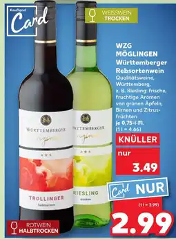Kaufland Wzg möglingen württemberger trollinger halbtrocken Angebot