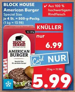 Kaufland Block house american burger special size Angebot