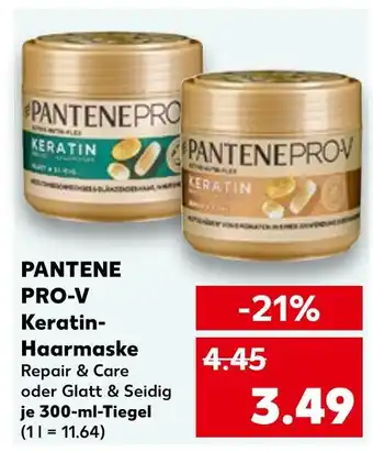 Kaufland Pantene pro-v keratin-haarmaske repair & care Angebot