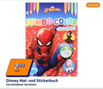 Action Disney mal- und stickerbuch Angebot