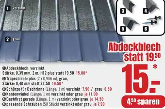 B1 Discount Baumarkt Abdeckblech Angebot