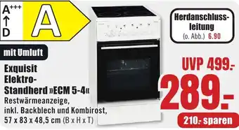 B1 Discount Baumarkt Exquisit Elektro Standherd ECM 5-4 Angebot