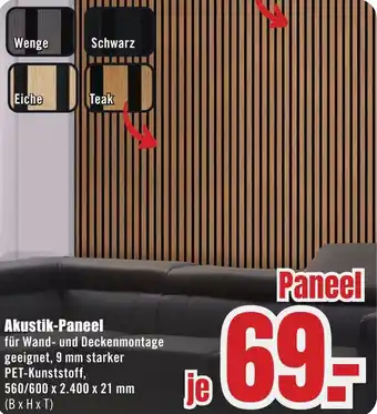 B1 Discount Baumarkt Akustik-Paneel Angebot