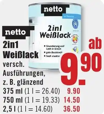 B1 Discount Baumarkt netto 2in1 Weißlack Angebot