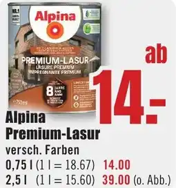 B1 Discount Baumarkt Alpina Premium-Lasur Angebot