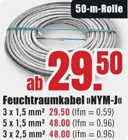 B1 Discount Baumarkt Feuchtraumkabel NYM-J Angebot