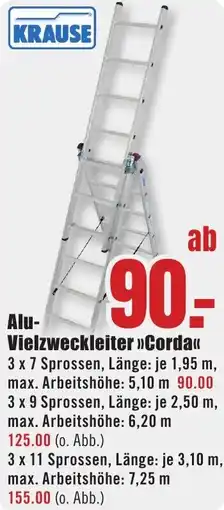 B1 Discount Baumarkt KRAUSE Alu Vielzweckleiter Corda Angebot