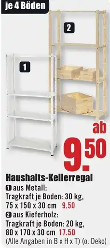 B1 Discount Baumarkt Haushalts-Kellerregal Angebot