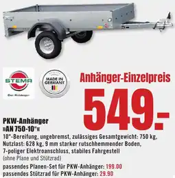 B1 Discount Baumarkt STEMA PKW-Anhänger AN 750-10 Angebot