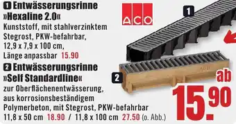 B1 Discount Baumarkt ACO Entwässerungsrinne Hexaline 2.0 Angebot