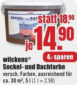 B1 Discount Baumarkt Wilckens Sockel- und Dachfarbe Angebot