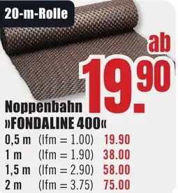 B1 Discount Baumarkt Noppenbahn FONDALINE 400 Angebot