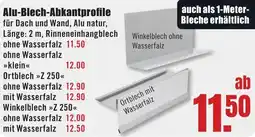 B1 Discount Baumarkt Alu-Blech-Abkantprofile Angebot